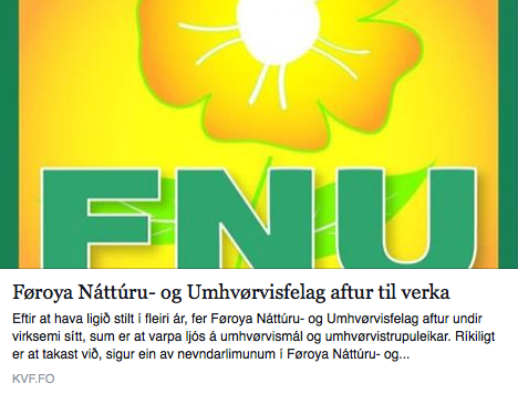 Samrøða við FNU í tíðindunum í KVF