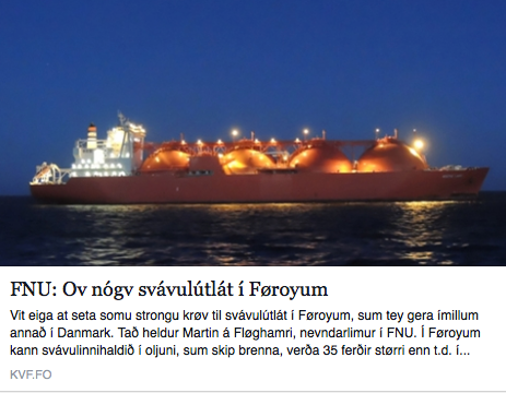 Samrøða í KVF um høga svávulútlátið í Føroyum